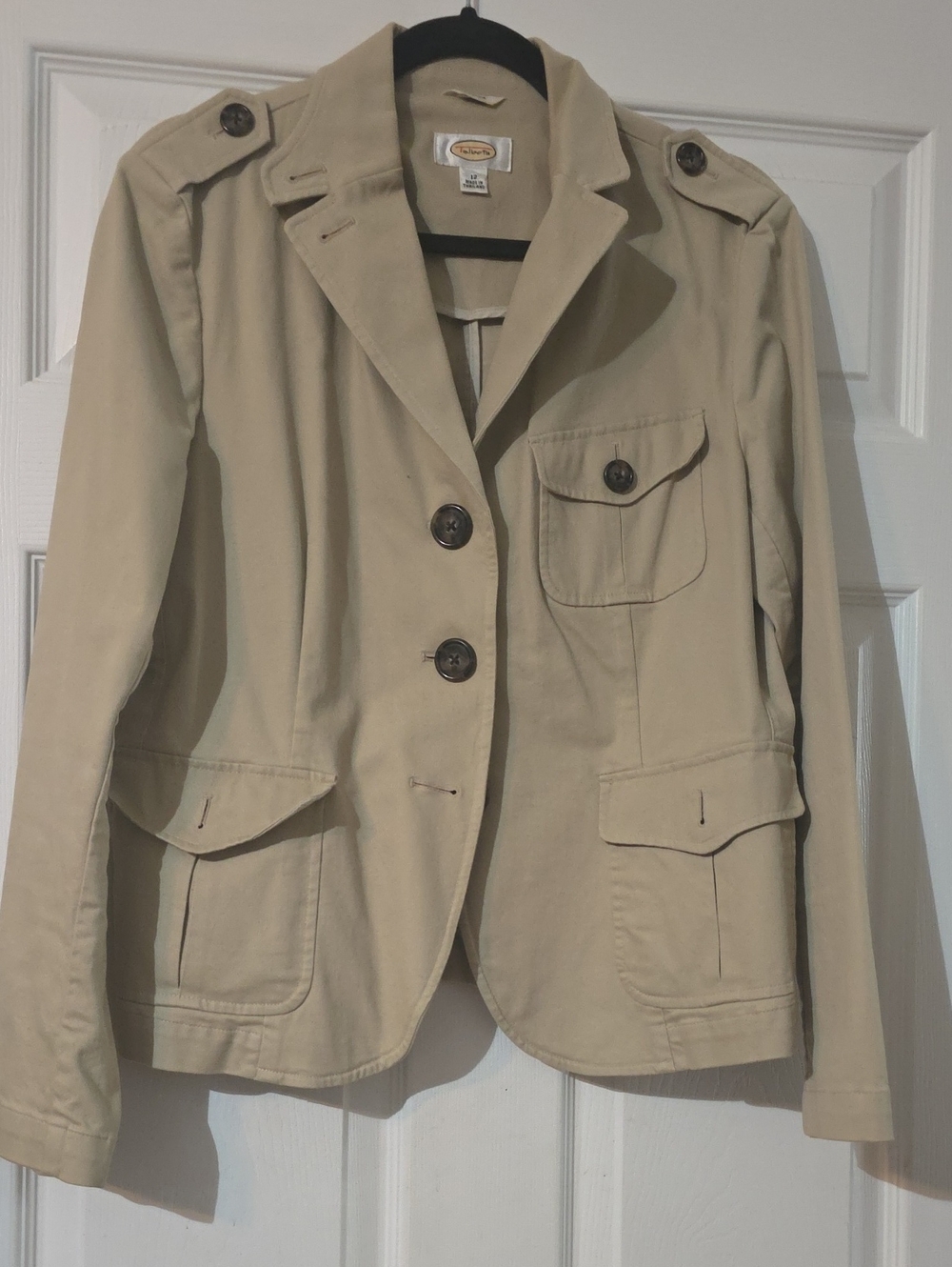 Talbots Beige Utility Blazer Jacket